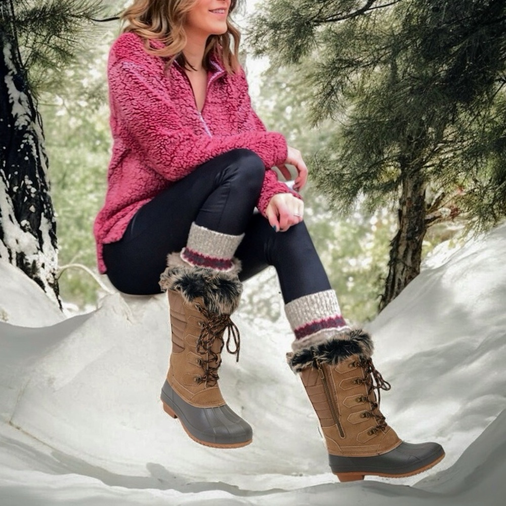 Khombu Colyn Tall Zip/Lace Boot